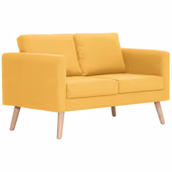 VidaXL 281361, Jaune, 2 siège(s), Polyester, 1160 mm, 700 mm, 730 mm