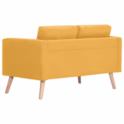 VidaXL 281361 canapé 2 siège(s) Jaune - Vue supplémentaire 4