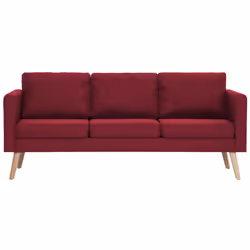 VidaXL 281364 canapé 3 siège(s) Rouge