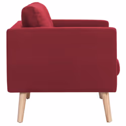 VidaXL 281364 canapé 3 siège(s) Rouge - Vue supplémentaire 5