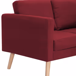VidaXL 281364 canapé 3 siège(s) Rouge - Vue supplémentaire 6