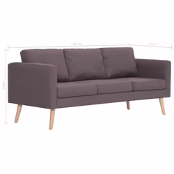 VidaXL 281365 canapé 2 siège(s) Taupe - Vue supplémentaire 8