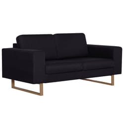 VidaXL 281389 canapé 2 siège(s) Noir