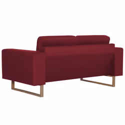 VidaXL 281393 canapé 2 siège(s) Rouge - Vue supplémentaire 4