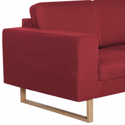 VidaXL 281393 canapé 2 siège(s) Rouge - Vue supplémentaire 6