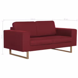 VidaXL 281393 canapé 2 siège(s) Rouge - Vue supplémentaire 8