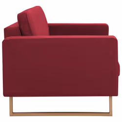 VidaXL 281394 canapé 3 siège(s) Rouge - Vue supplémentaire 4