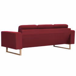 VidaXL 281394 canapé 3 siège(s) Rouge - Vue supplémentaire 5