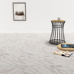 Vidaxl - Dalles de plancher pvc autoadhésif 5,11 m² blanc marbre