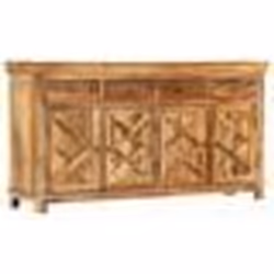 vidaXL Buffet avec 4 tiroirs 160x40x85 cm Bois massif de manguier - TU