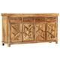 vidaXL Buffet avec 4 tiroirs 160x40x85 cm Bois massif de manguier - TU