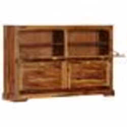 vidaXL Armoire à chaussures 140 x 35  x 90 cm Bois massif de Sesham - TU