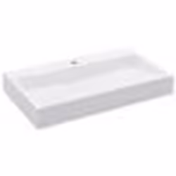 vidaXL Lavabo 80x46x11 cm Fonte minérale/marbre Blanc - TU