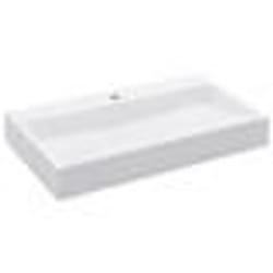 vidaXL Lavabo 80x46x11 cm Fonte minérale/marbre Blanc - TU