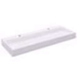 vidaXL Lavabo 120x46x11 cm Fonte minérale/marbre Blanc - TU
