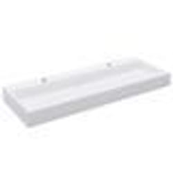 vidaXL Lavabo 120x46x11 cm Fonte minérale/marbre Blanc - TU