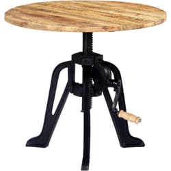 Vidaxl - Table d'appoint 60x(46-63) cm Bois de manguier massif et fonte