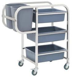 vidaXL Chariot de cuisine avec récipients en plastique 82x43,5x93 cm - TU
