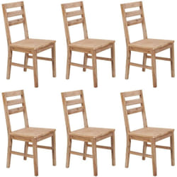 Vidaxl - Chaises à manger lot de 6 bois d'acacia massif