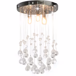 Avec son design extravagant et fantaisiste, ce plafonnier en cristal et perles scintillantes sera une déclaration visuelle au ...