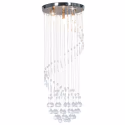 Avec son design extravagant et fantaisiste, ce plafonnier en cristal et perles scintillantes sera une déclaration visuelle au ...