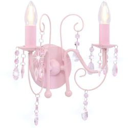 Vidaxl - Applique murale à perles Rose 2 ampoules E14