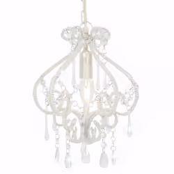 Description générale Avec son design extravagant et fantaisiste, ce plafonnier en cristal et perles scintillantes sera une dé ...