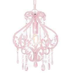 Vidaxl - Plafonnier avec perles Rose Rond E14