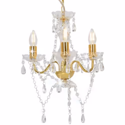 Description générale Avec son design extravagant et fantaisiste, ce lustre avec perles scintillantes sera une déclaration vis ...