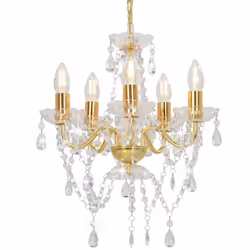 Description générale Avec son design extravagant et fantaisiste, ce lustre avec perles scintillantes et de cristal sera une d ...