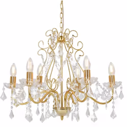 Description générale Avec son design extravagant et fantaisiste, ce lustre avec perles scintillantes sera une déclaration vis ...