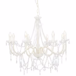 Avec son design extravagant, ce lustre élégant avec perles de cristal fera certainement une déclaration visuelle audacieuse e ...