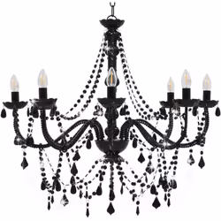 Avec son design extravagant, ce lustre élégant avec perles noires fera certainement une déclaration visuelle audacieuse et se ...