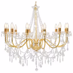 Description générale Avec son design extravagant, ce lustre élégant orné de perles de cristal fera une déclaration visuelle a ...