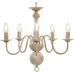 Vidaxl - Lustre Blanc antique 5 ampoules E14