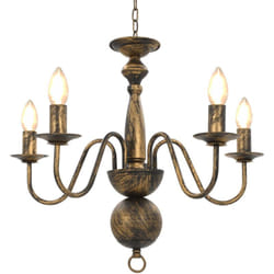Vidaxl - Lustre Noir antique 5 ampoules E14