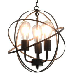 Vidaxl - Lampe suspendue Noir Sphère 3 ampoules E27