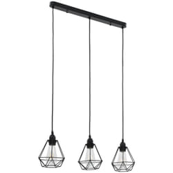Vidaxl - Plafonnier avec design de diamant Noir 3 ampoules E27