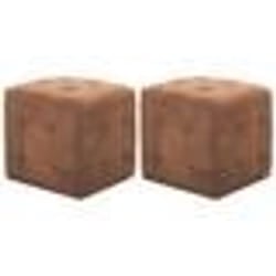 vidaXL Tables de chevet 2 pcs Marron 30x30x30 cm Similicuir daim - TU
