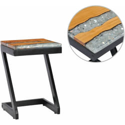 Vidaxl - Table basse 30x30x50 cm Bois de teck massif et polyrésine