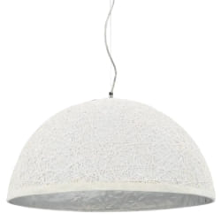 vidaXL Lampe suspendue Blanc et argenté Ø50 cm E27 - TU
