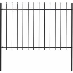 Vidaxl - Clôture de jardin avec dessus en lance Acier 1,7 x 1,2 m Noir