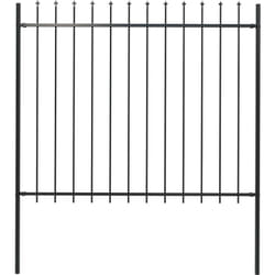 Vidaxl - Clôture de jardin avec dessus en lance Acier 1,7 x 1,5 m Noir