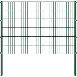 Vidaxl - Panneau de clôture avec poteaux Fer 1,7 x 1,2 m Vert