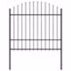 vidaXL Clôture de jardin avec dessus en lance Acier 1,7 m Noir - TU