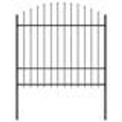 vidaXL Clôture de jardin avec dessus en lance Acier 1,7 m Noir - TU