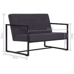 VidaXL 282162 canapé Gris - Vue supplémentaire 8