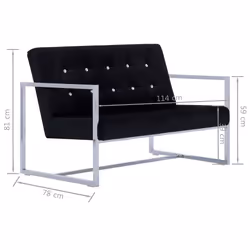 VidaXL 282163 canapé Noir - Vue supplémentaire 8