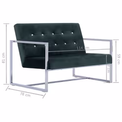 VidaXL 282164 canapé Vert - Vue supplémentaire 8