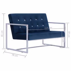 VidaXL 282166 canapé Bleu - Vue supplémentaire 8